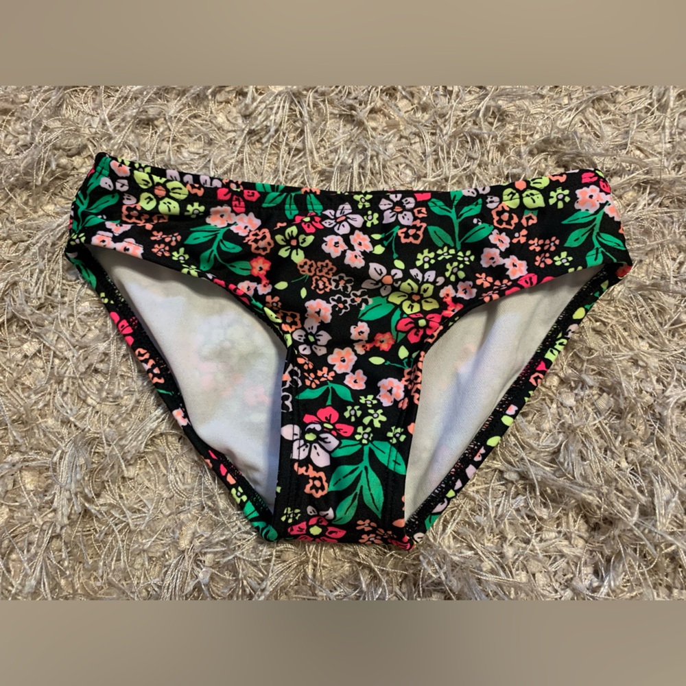 Floral Multi-Color Swim Bottoms S (6/7) NWT